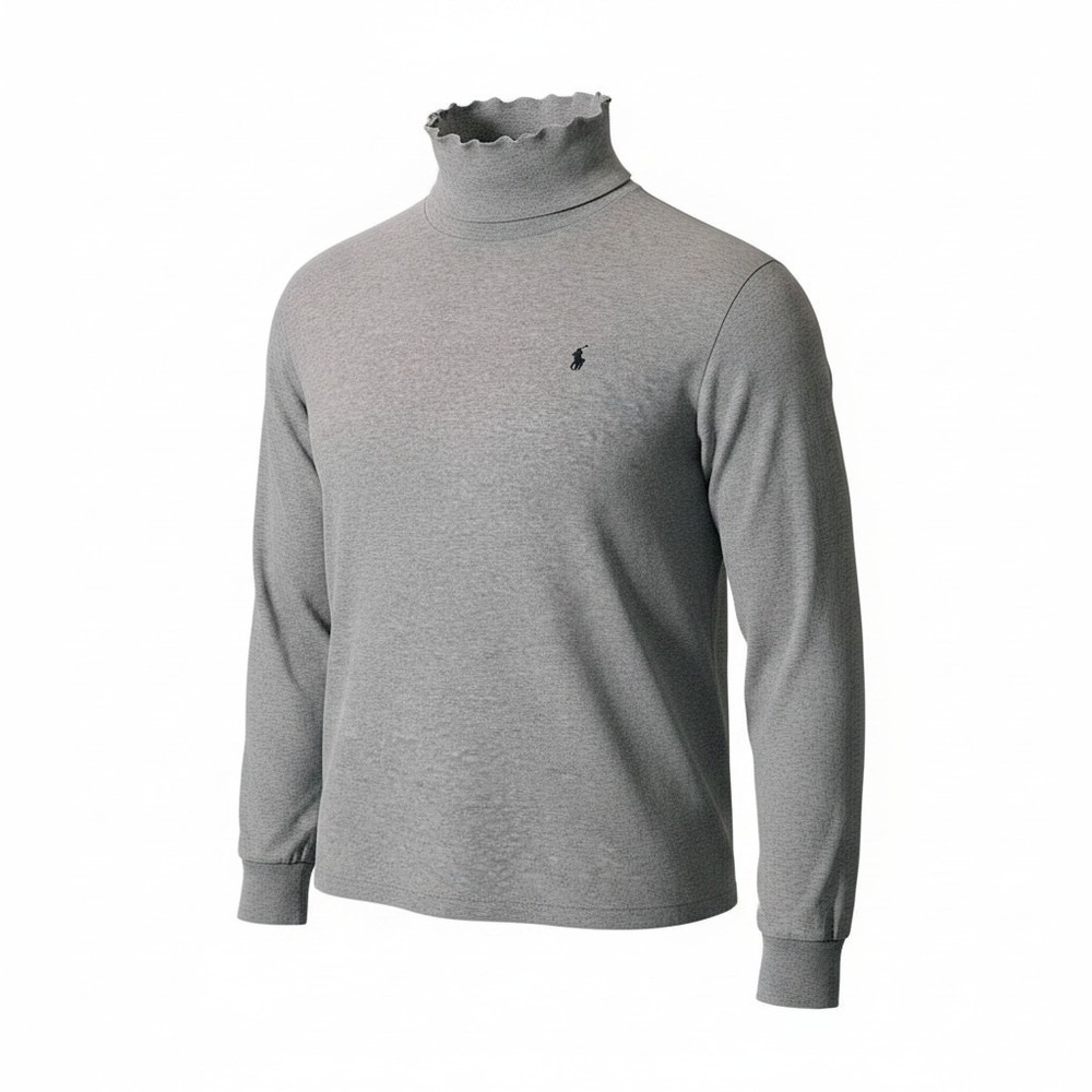 Polo Ralph Lauren Turtleneck Large Light Gray Vintage Made In Mexico L